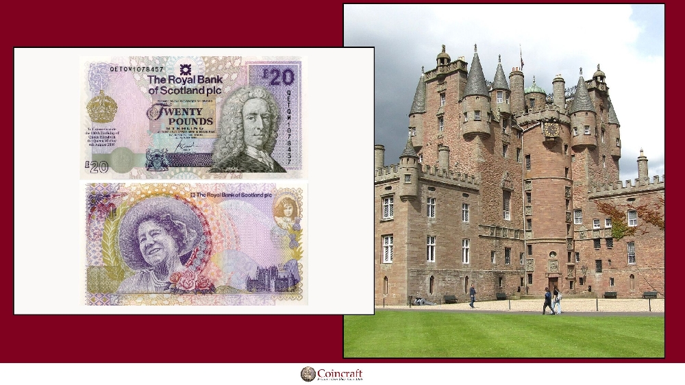 Scottish Banknote Featuring to the Glamis Castle - Coincraft